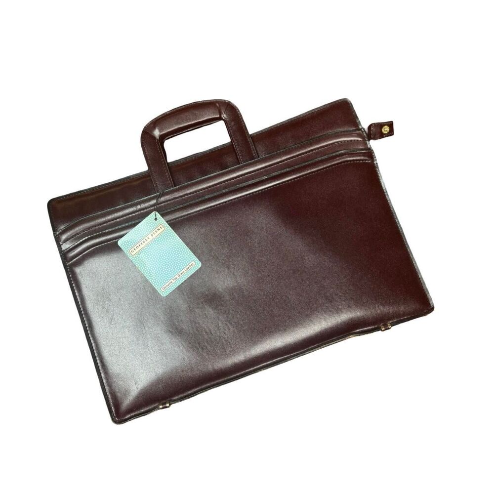 Geoffrey Beene Men's Brown Genuine Top Grain Leather Bag